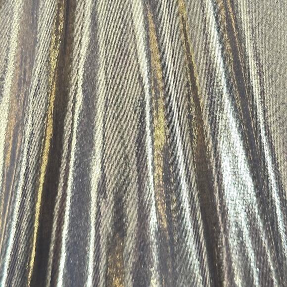 Torrid Top Liquid Shine Peplum Blouse Sz 18/20 Gold Metallic Party New - Picture 7 of 11